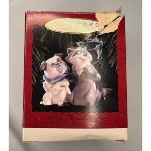 VTG Hallmark 1995 Disney Pocahontas PERCY FLIT MEEKO Keepsake Christmas Ornament